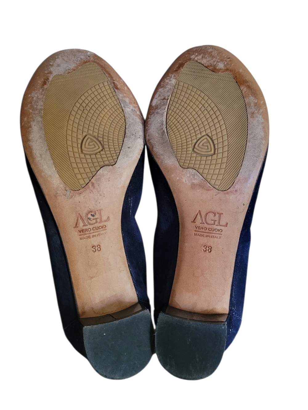 AGL Blue Suede Cap Toe Pumps Size 38 US 8 - Picture 5 of 6